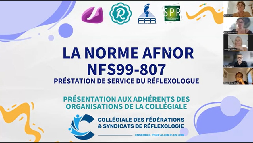 Soirée présentation de la norme AFNOR NFS99-807 prestations de service du réflexologue